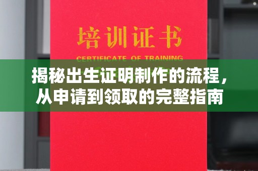 太子河揭秘出生证明制作的流程，从申请到领取的完整指南