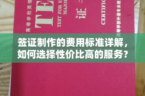 太子河签证制作的费用标准详解，如何选择性价比高的服务？