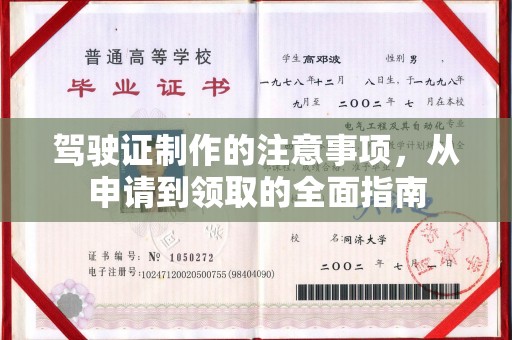 太子河驾驶证制作的注意事项，从申请到领取的全面指南
