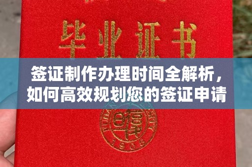 太子河签证制作办理时间全解析，如何高效规划您的签证申请流程